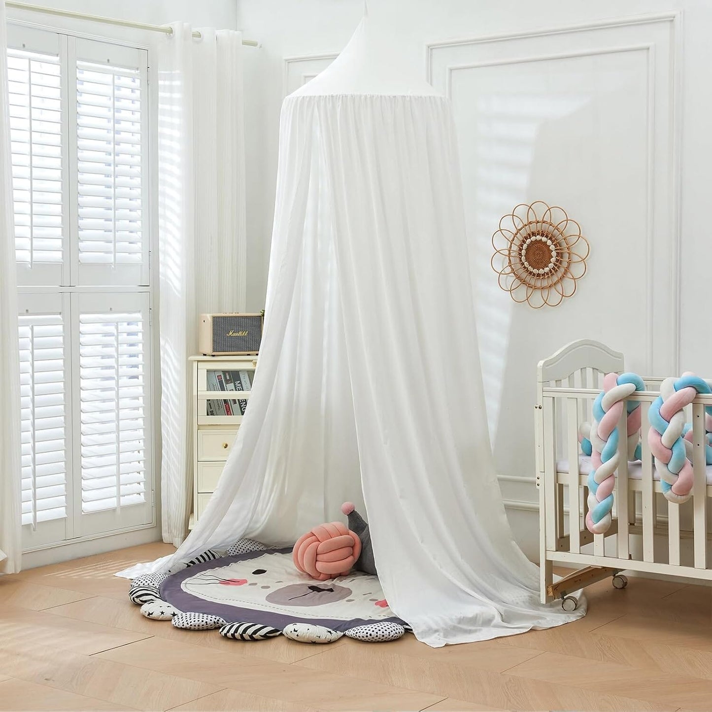 Ciel de lit cabane-Blanc bebeloulou