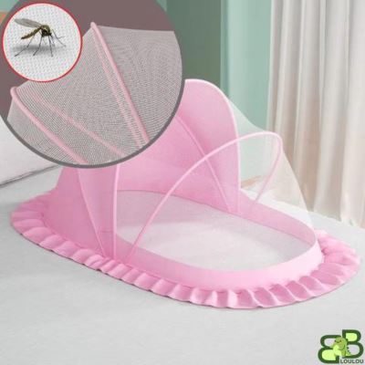 Moustiquaire-Lit-Bebe-rose-fille
