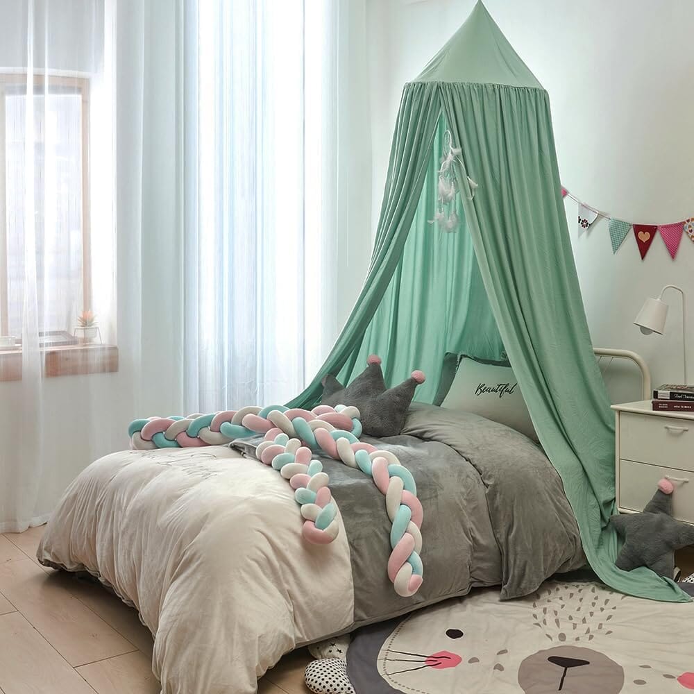 Ciel de lit bébé-Olive Vert bebeloulou