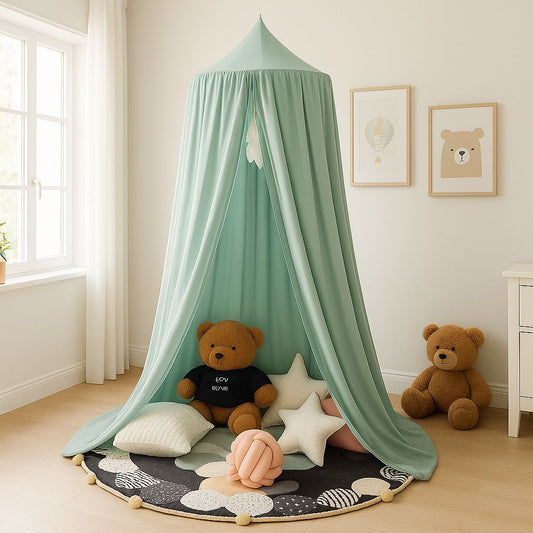 Ciel de lit bébé-Olive Vert bebeloulou