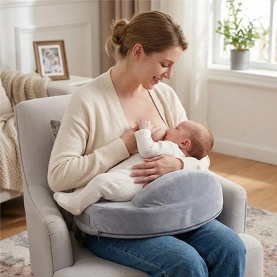 Coussin d'allaitement Lotus maman enfant