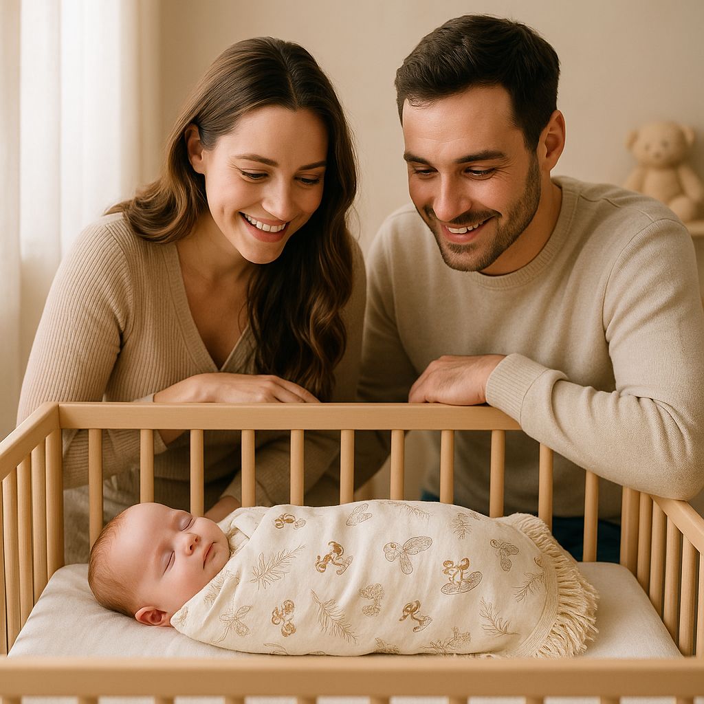 Couverture Emmaillotage bebe parents