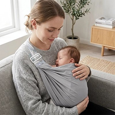 Portage bébé Néobulle gris maman