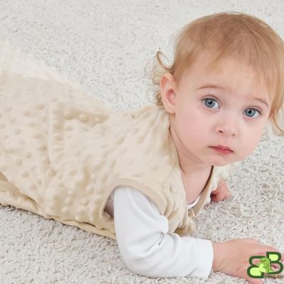 Gigoteuse bebe beige sans manches