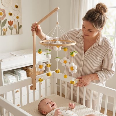 Mobile bébé Abeille lit enfant