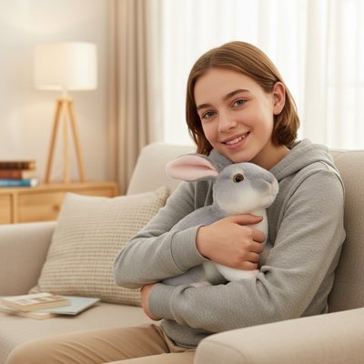 Peluche lapin Calinou assis