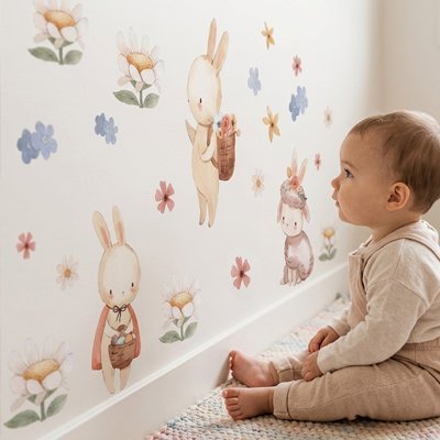 Stickers muraux mural lapin
