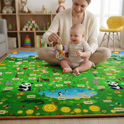 Tapis de sol bébé panda enfant