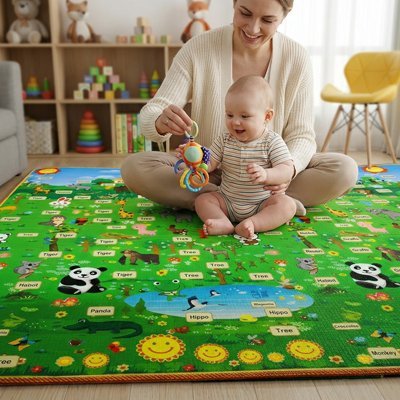 Tapis de sol bébé panda enfant