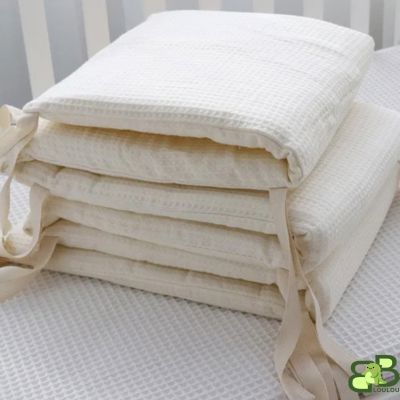 tour de lit bebe cream