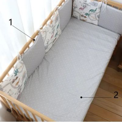 Tour de lit bebe gris