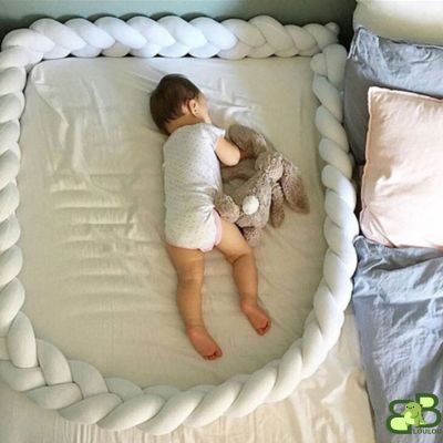 Tour de lit Tresse blanc