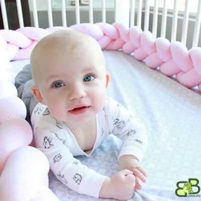 Tour de lit Tresse rose