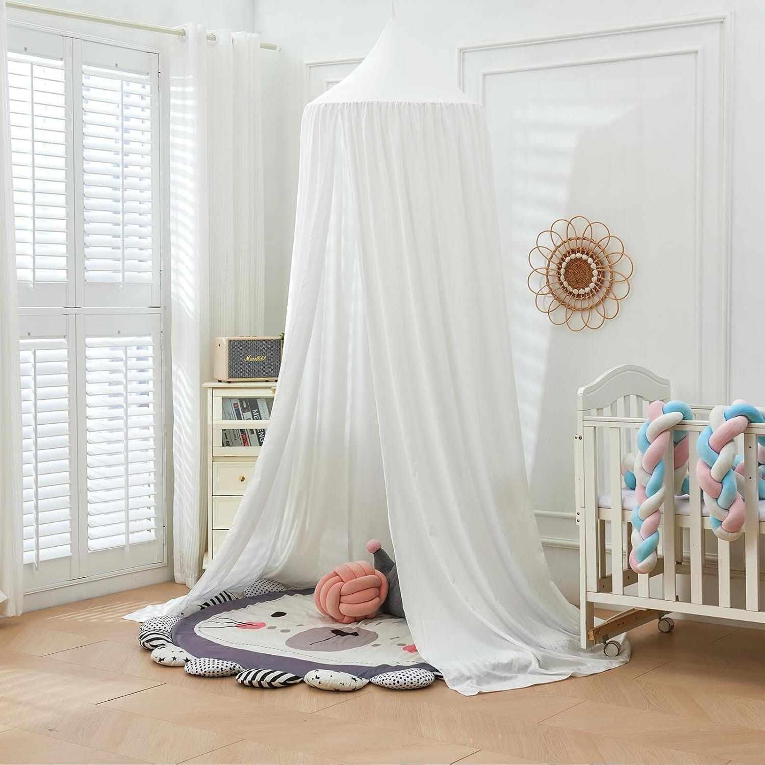 Ciel de lit cabane-Blanc bebeloulou