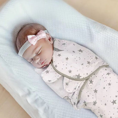 Couverture Emmaillotage rose aux etoiles