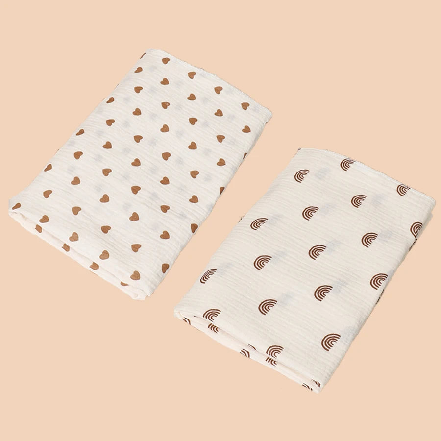 2Pc 80*80cm Cotton Muslin Baby Receiving Blankets for Girls and Boys Newborn Muslin Swaddle Blanket Bedding Infant Bath Towel bebeloulou