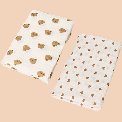 2Pc 80*80cm Cotton Muslin Baby Receiving Blankets for Girls and Boys Newborn Muslin Swaddle Blanket Bedding Infant Bath Towel bebeloulou