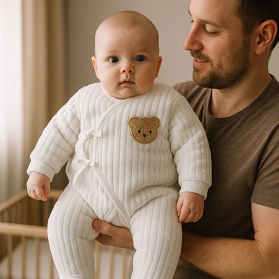 Barboteuse bébé beige