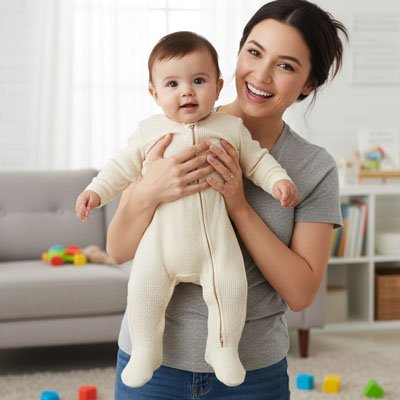 Barboteuse bébé garçon beige
