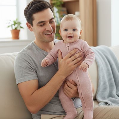 Barboteuse bébé garçon rose