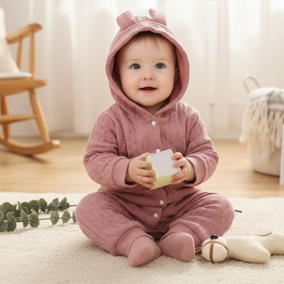 Barboteuse rose enfant