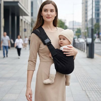 BEBE PORTE EN ECHARPE maman bébé