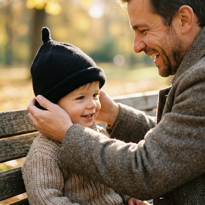 BONNET BEBE AU TRICOT noir