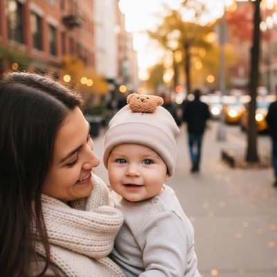 Bonnet bebe beige enfant