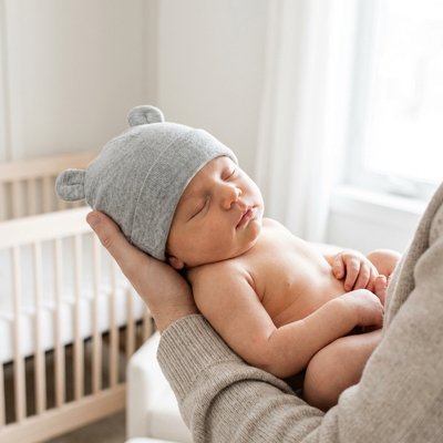 Bonnet bébé garçon bleu