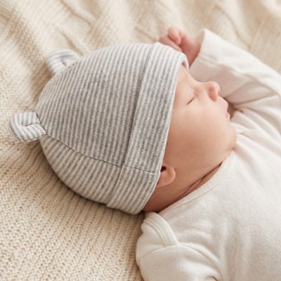 Bonnet bébé garçon gris