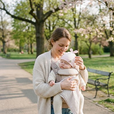 Bonnet bebe oreillettes rose