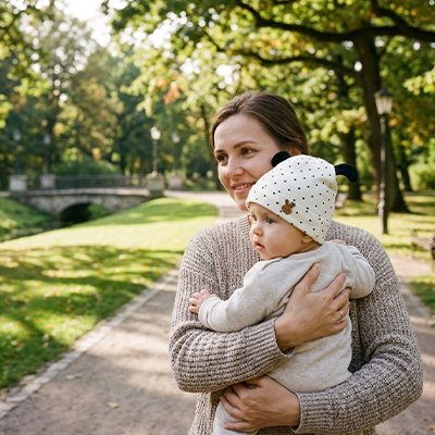 Bonnet bebe Tête lapin maman