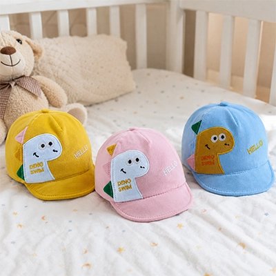 Casquette bebe jaune rose bleu
