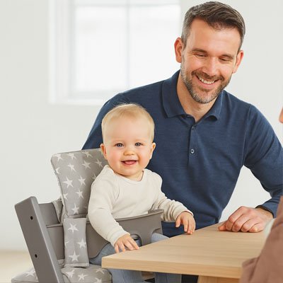 Chaise haute coussin Confort Sécurisé papa bébé