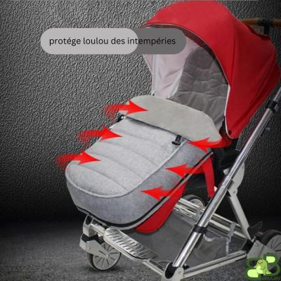 Chancelière bébé poussette rouge