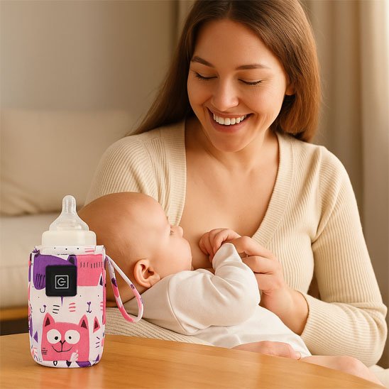 Chauffe biberon portable sur la table
