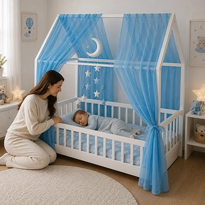 CIEL DE LIT BEBE Cocon Magique cabane maman