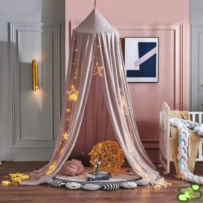 Ciel de lit bébé  rose clair