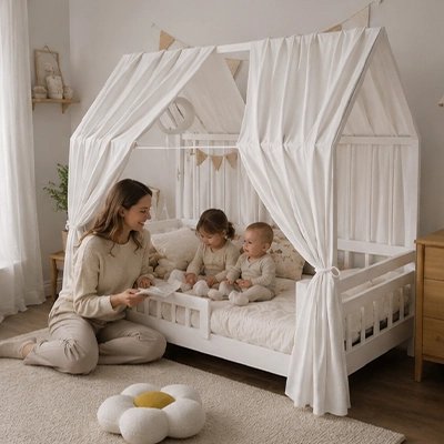 Ciel de lit enfant Rêve Céleste blanc
