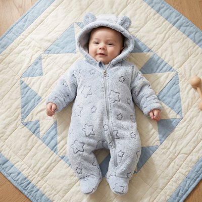 Combinaison bebe bébé allongé