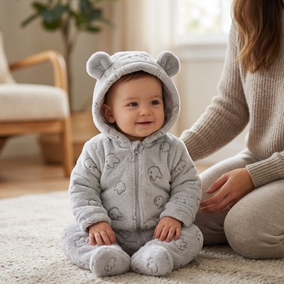Combinaison bebe gris enfant