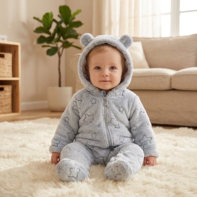 Combinaison bebe gris