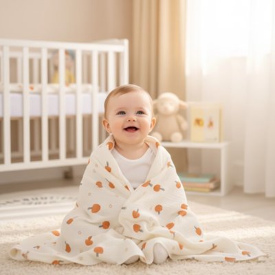 Couverture bébé champignion