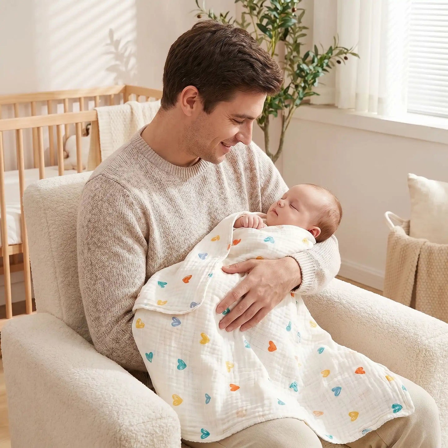 Couverture bébé coeurs