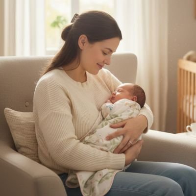 Couverture bébé naissance maman bébé