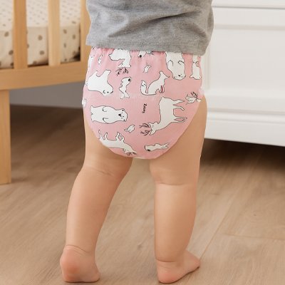 Culotte d'apprentissage rose animaux