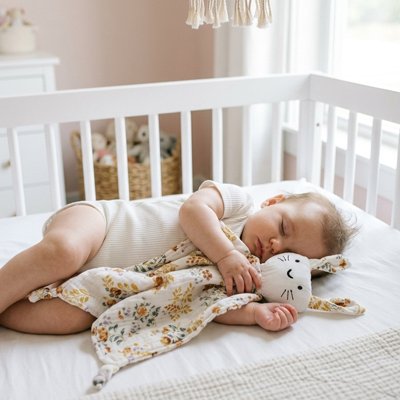 Doudou bébé fleur