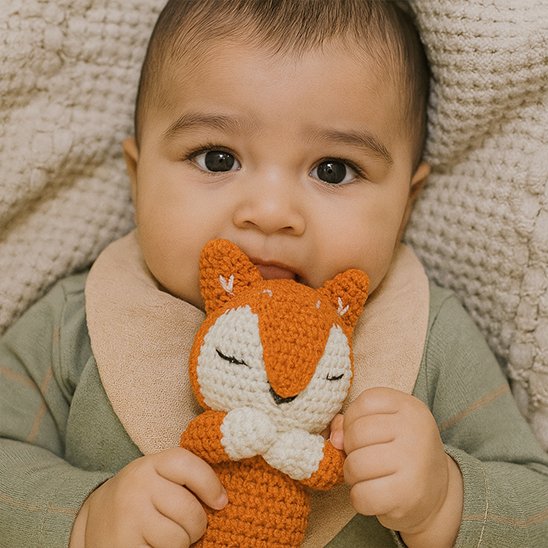 Doudou bebe renard enfant
