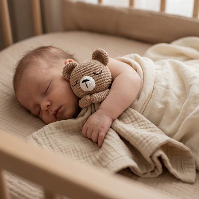 Doudou crochet enfant dort