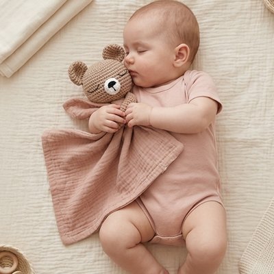 Doudou crochet mousseline